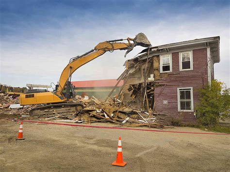 tearing down house with mini excavator|mini excavator demolishing house.